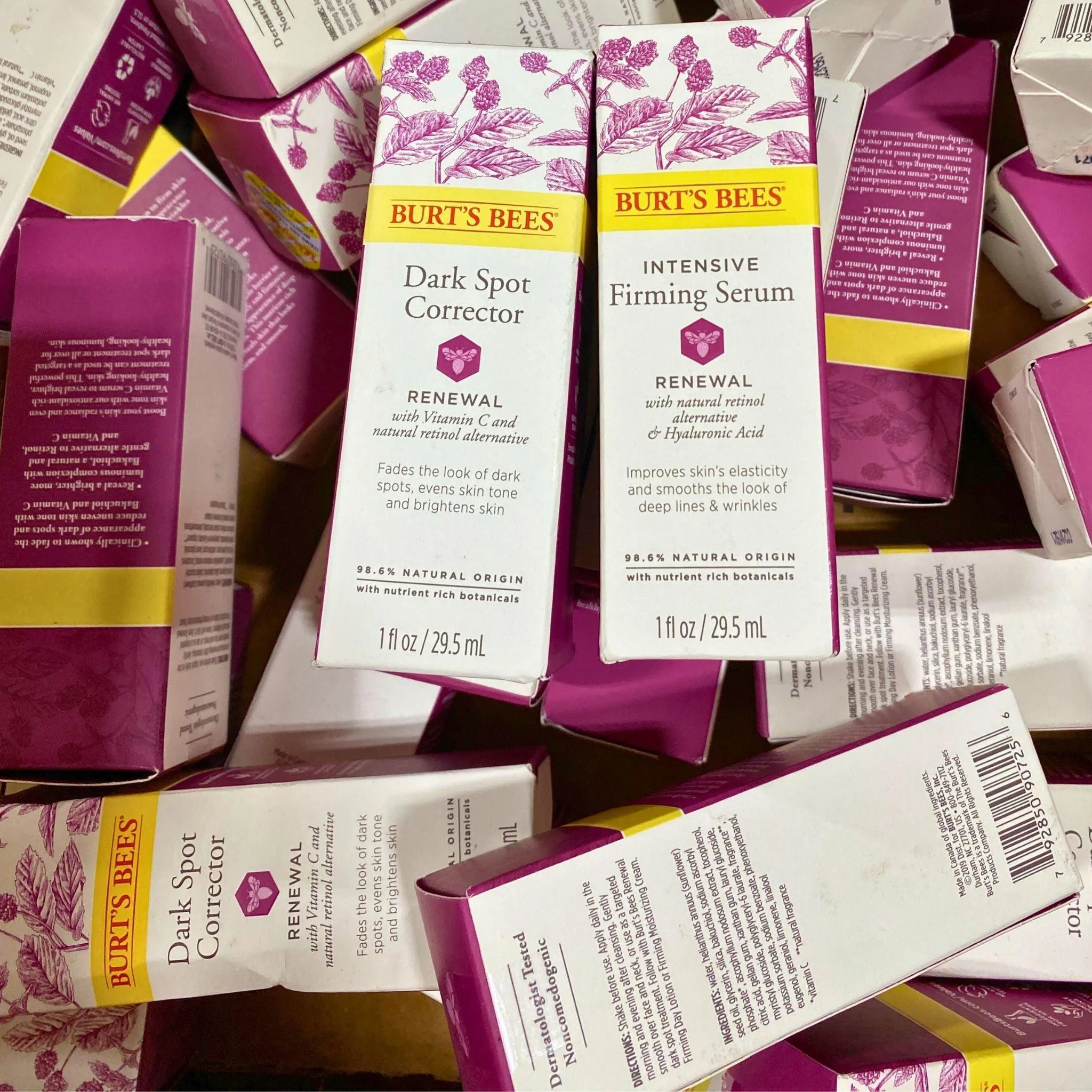 Burt's Bees Intensive Firming & Dark Spot Corrector Serum with Retinol Alternative 1 fl Oz (50 Pcs Lot)