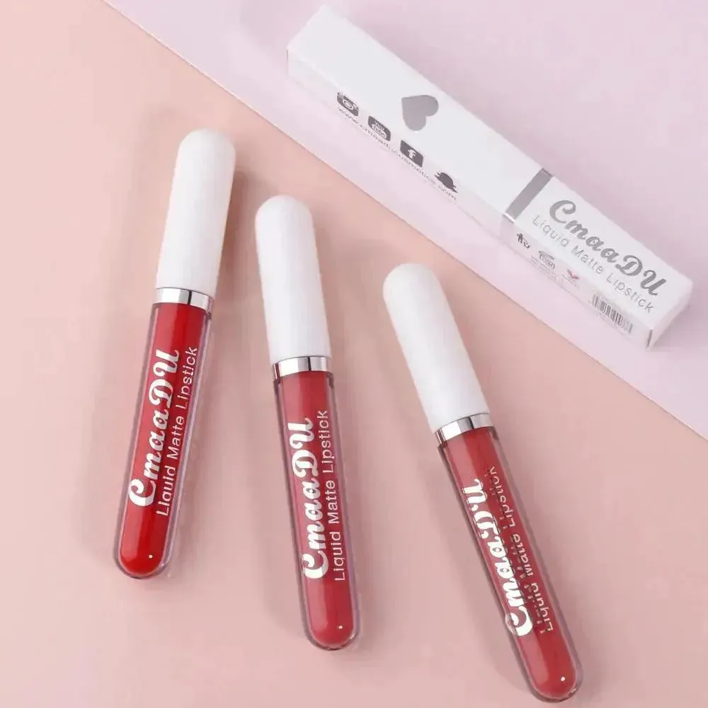 CmaaDu 18 Matte Mist Lip Glaze - Long-Lasting Waterproof Lip Gloss