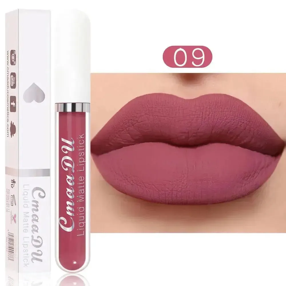 CmaaDu 18 Matte Mist Lip Glaze - Long-Lasting Waterproof Lip Gloss