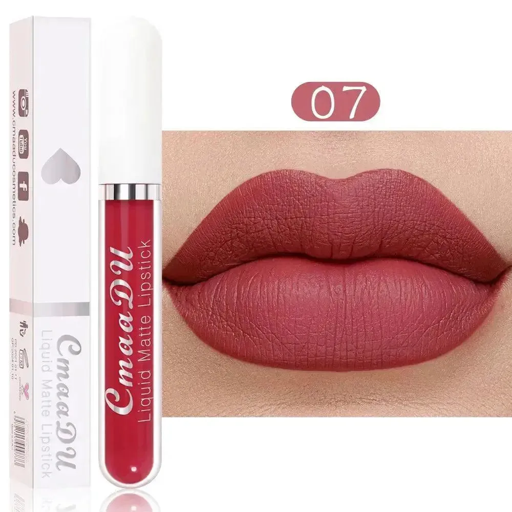CmaaDu 18 Matte Mist Lip Glaze - Long-Lasting Waterproof Lip Gloss