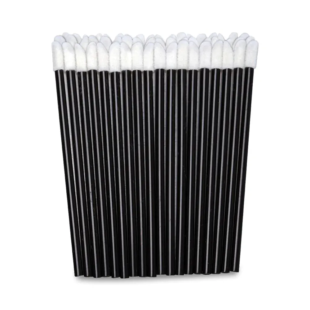 Elleebana Doe Foot/Angled Lip Brush Applicators (50 Pack)