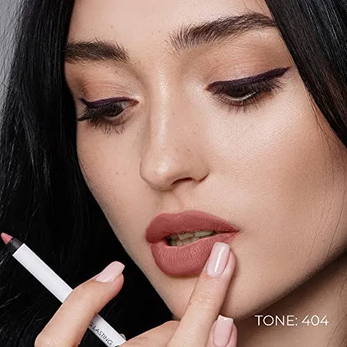 Lamel- Long lasting- Gel Lip Liner 404 -Berry | Easy-glide gel texture | Super long-lasting | Sharpenable precise tip |Intense pigment| 1.7gm