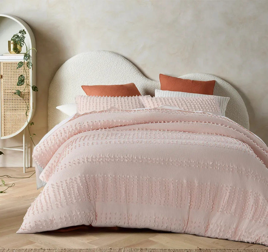 Luca Quilt Cover Set Range Blush