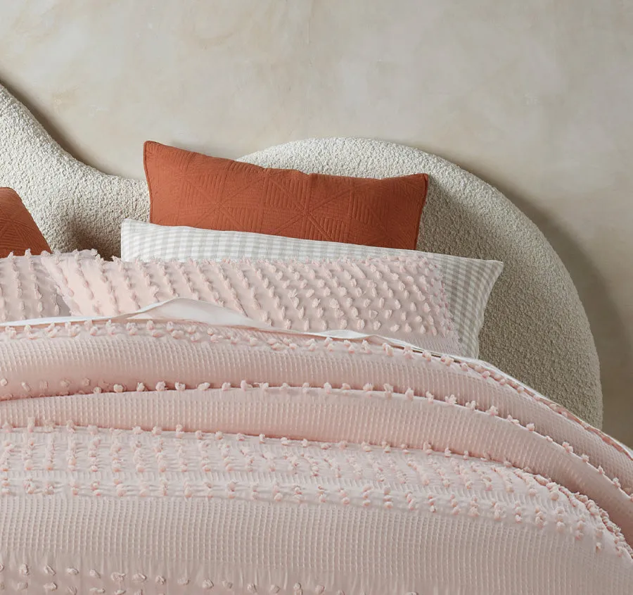 Luca Quilt Cover Set Range Blush
