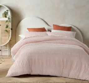 Luca Quilt Cover Set Range Blush