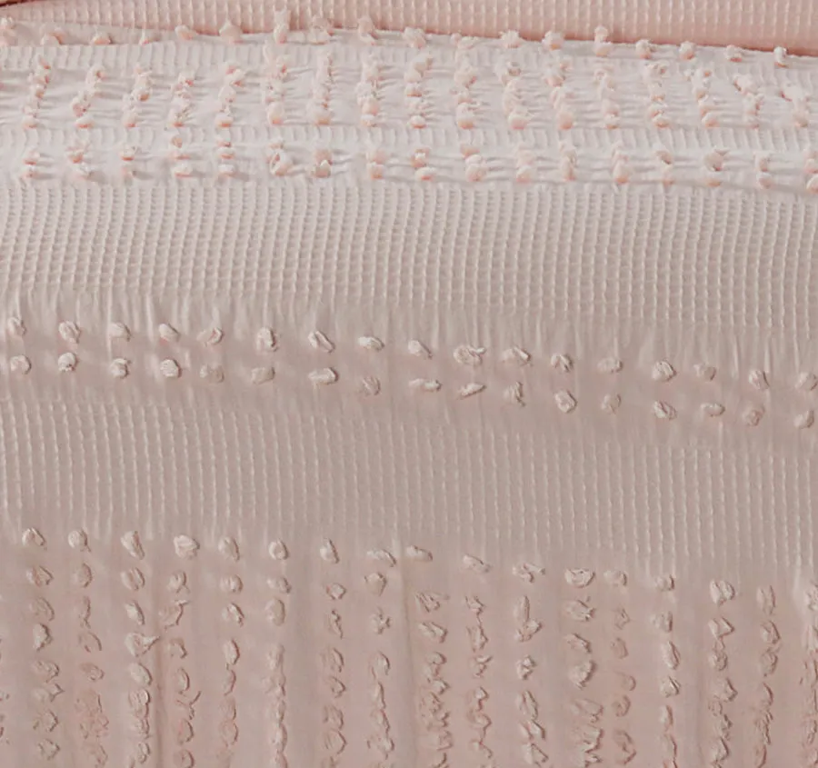 Luca Quilt Cover Set Range Blush