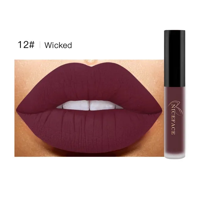Niceface Matte Liquid Lipstick Water Resistant Long Lasting Lip Gloss S4221935