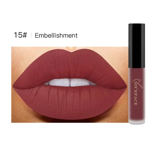 Niceface Matte Liquid Lipstick Water Resistant Long Lasting Lip Gloss S4221935