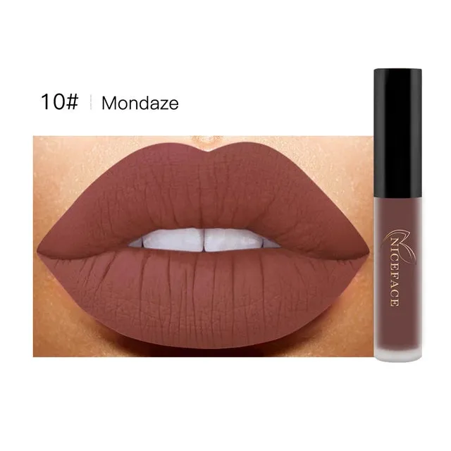 Niceface Matte Liquid Lipstick Water Resistant Long Lasting Lip Gloss S4221935
