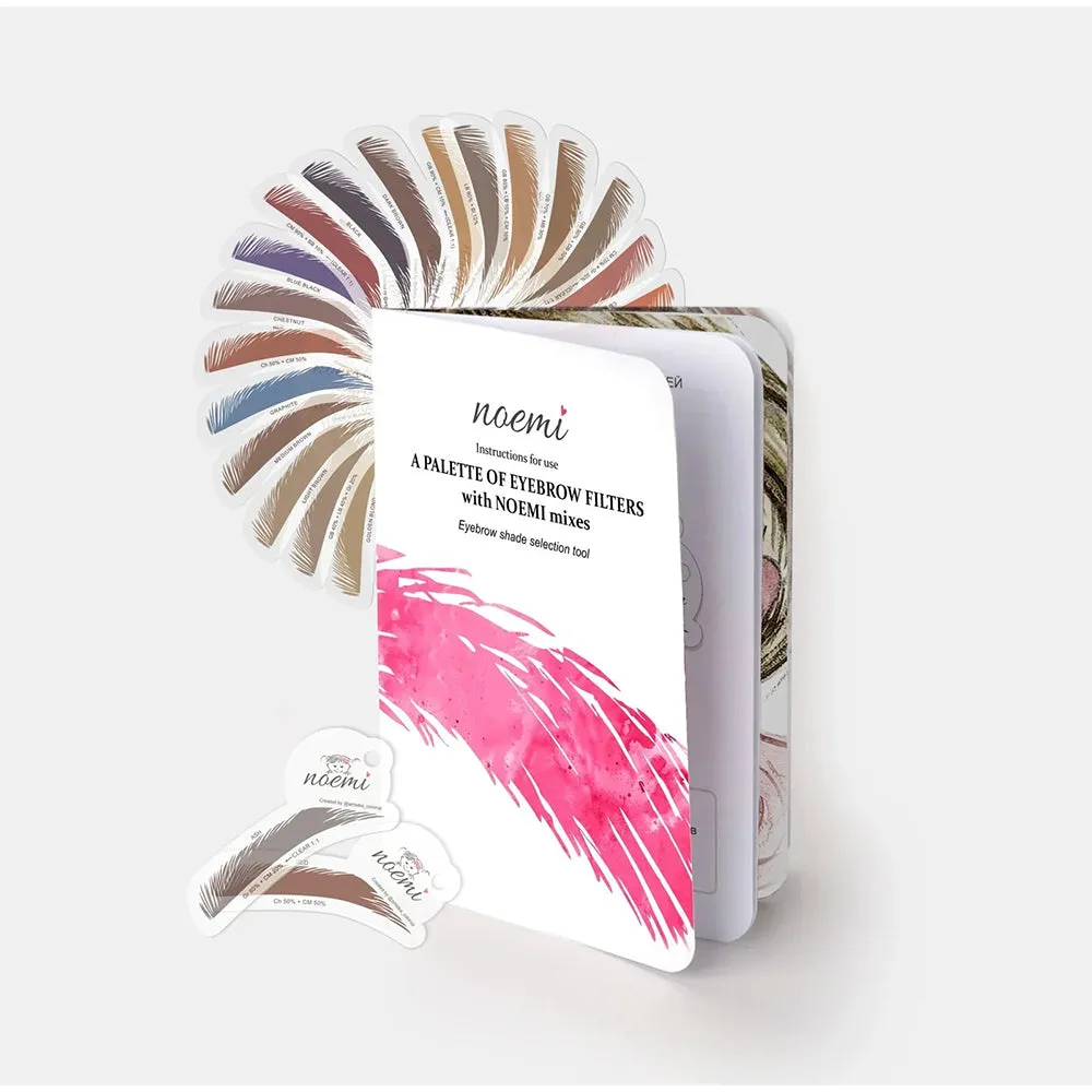 Noemi Hybrid Brow & Lash Colour Mix Guide - 25 Colour Swatches