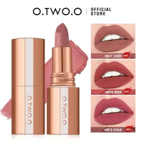 O.TWO.O Matte Lipstick - Long-Lasting Waterproof Velvet Finish