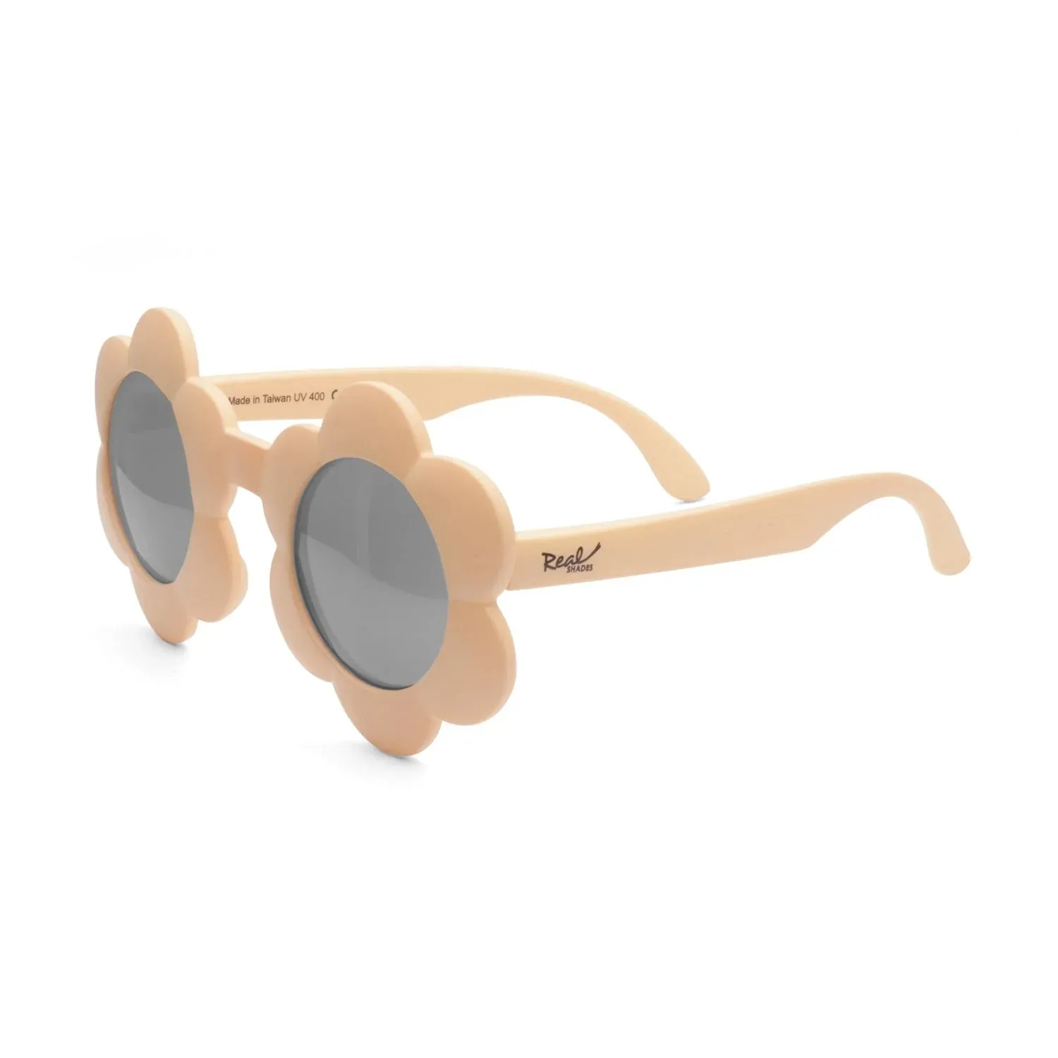 REAL SHADES Kid's Bloom - Matte Pancake Batter - Smoke Lens - Sunglass