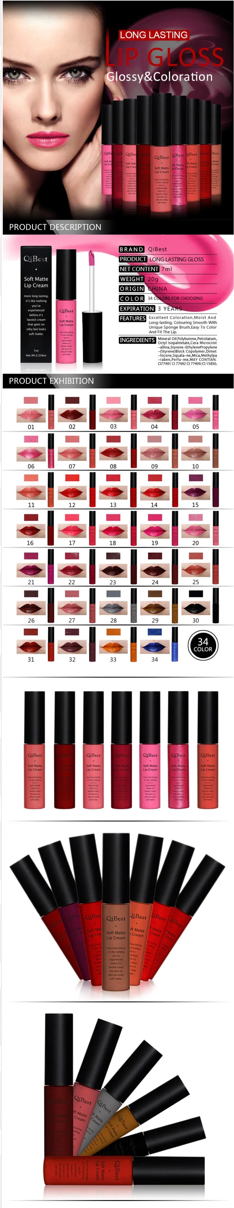 Waterproof Long Lasting Matt Lip Gloss